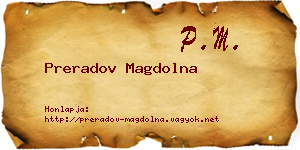 Preradov Magdolna névjegykártya